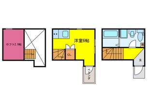 アースクエイク白水南棟の物件間取画像